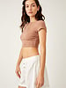 Free People Lux Life Baby Tee | Camel