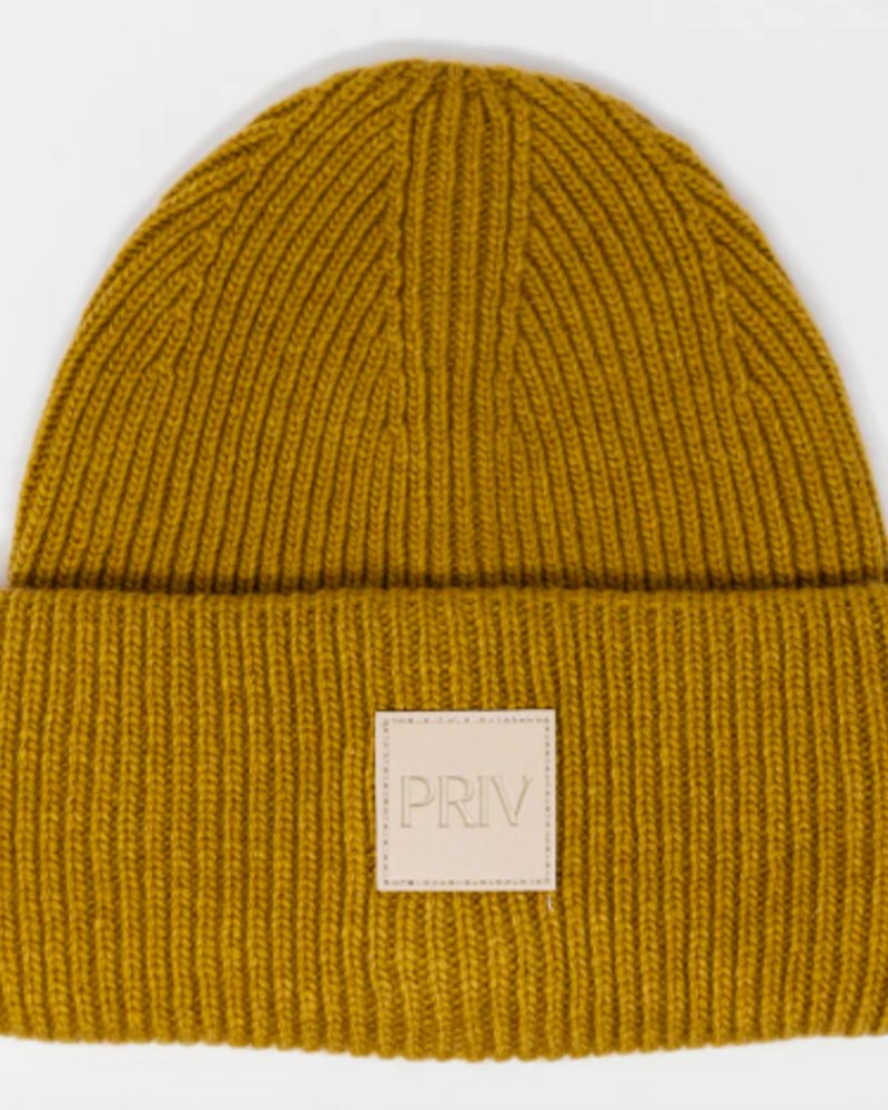 Badge Knitted Toque | Burnt