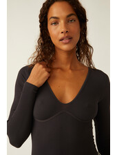 Free People Meg Bodysuit | Black