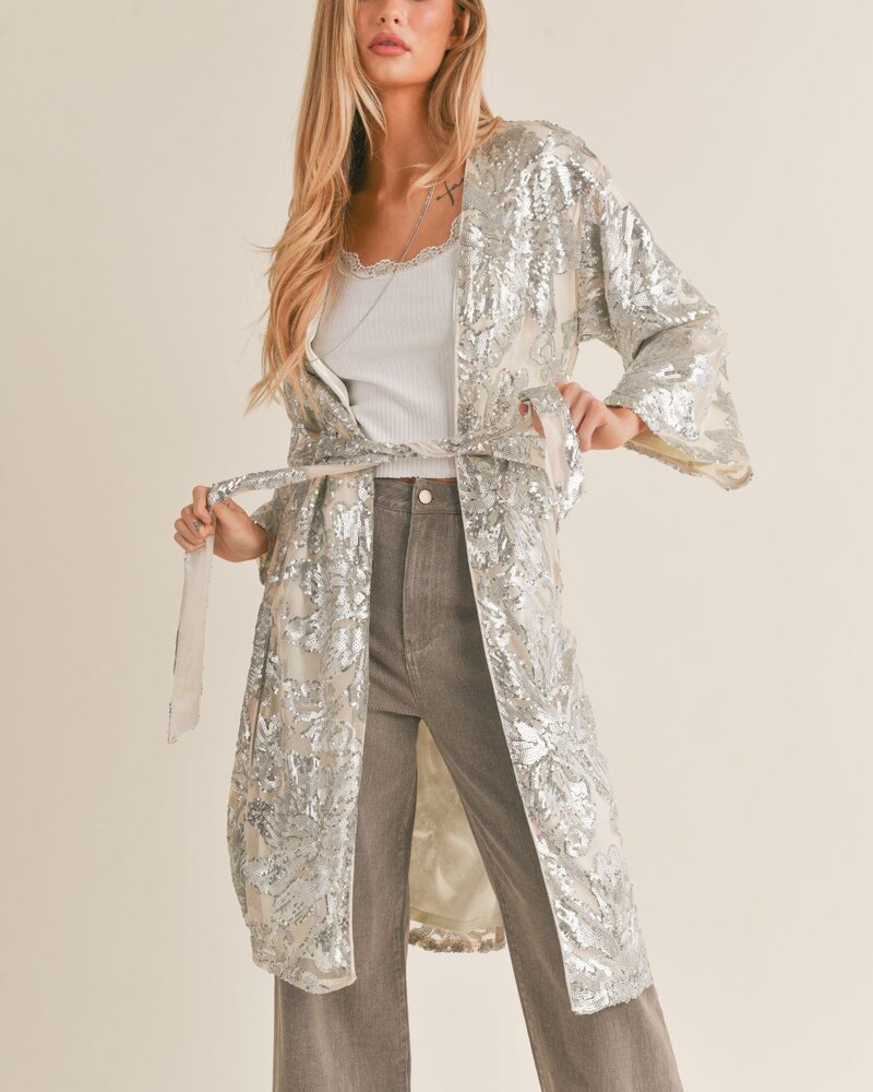 Aura Sequin Kimono