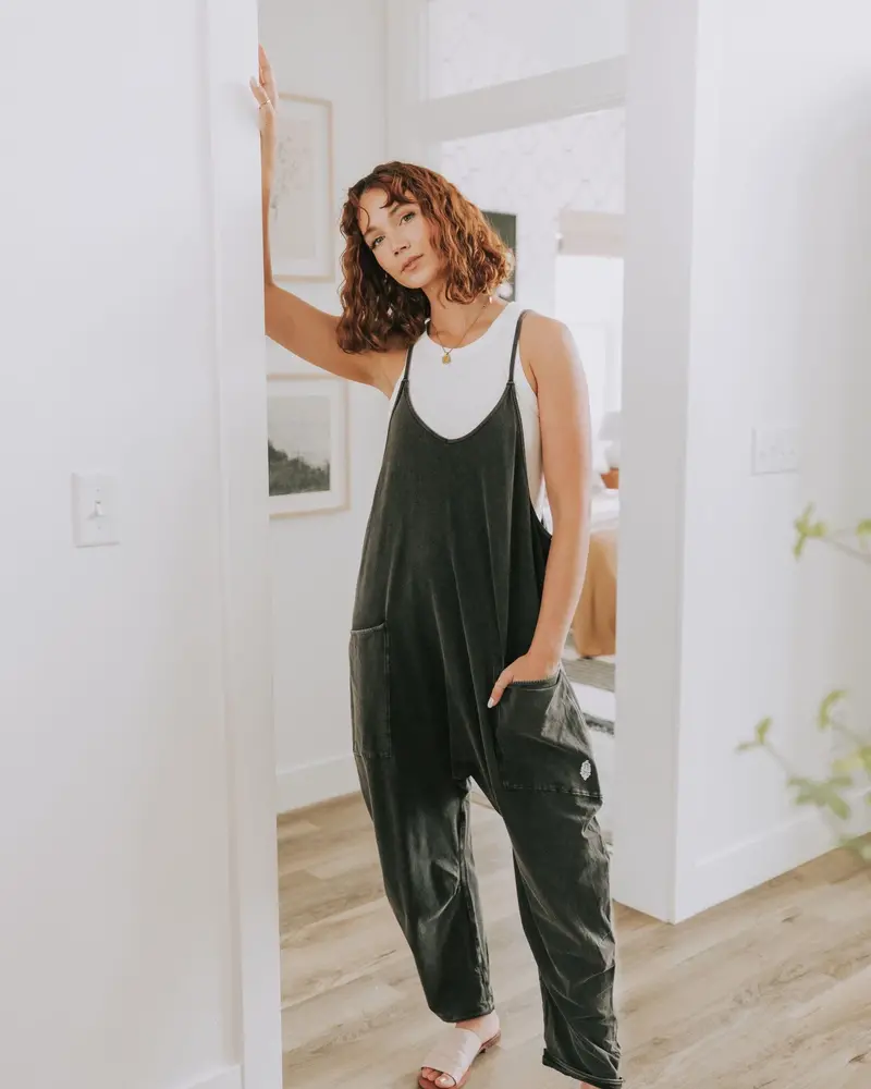 Free People Hot Shot Onesie | Black