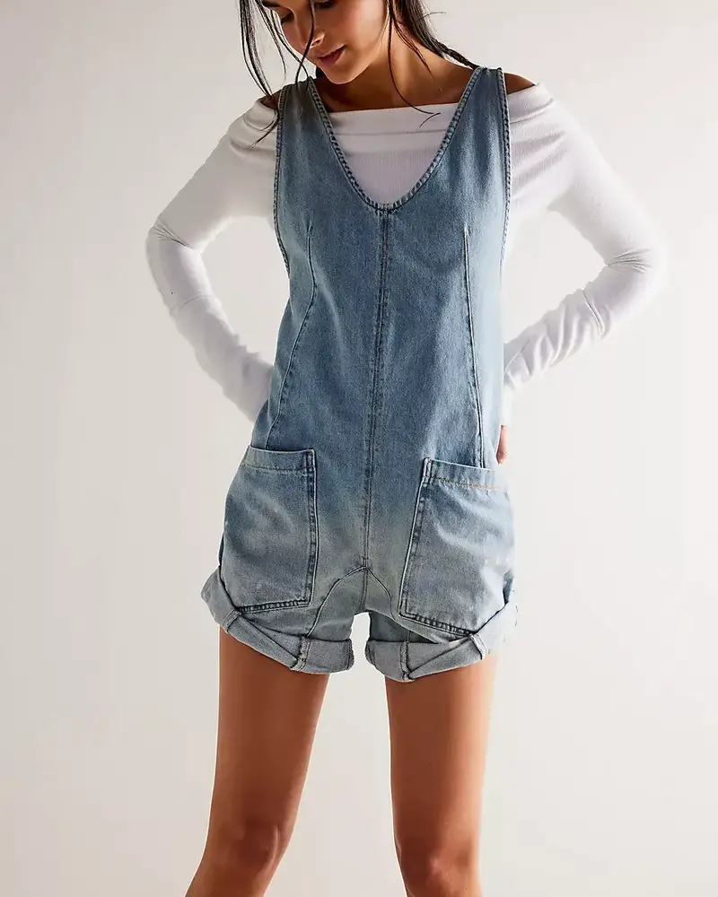 Free People High Roller Shortall | Denim