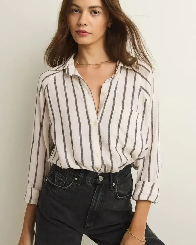 Z Supply Perfect Striped Linen Top