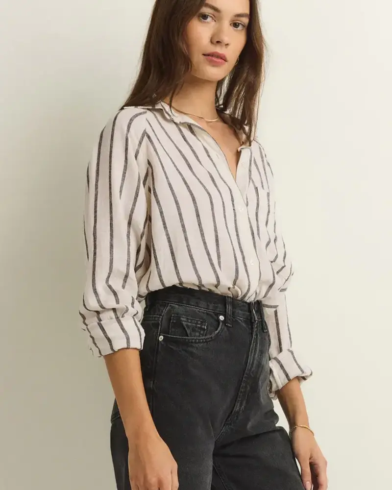 Z Supply Perfect Striped Linen Top