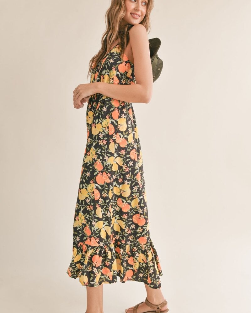 Fruitful Button Down Maxi Dress