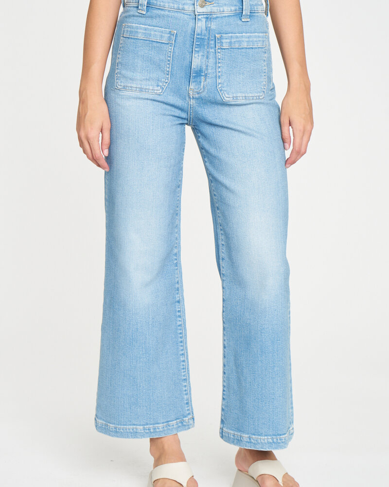 Siren Patch Pocket Wide Ankle Denim | Clarity