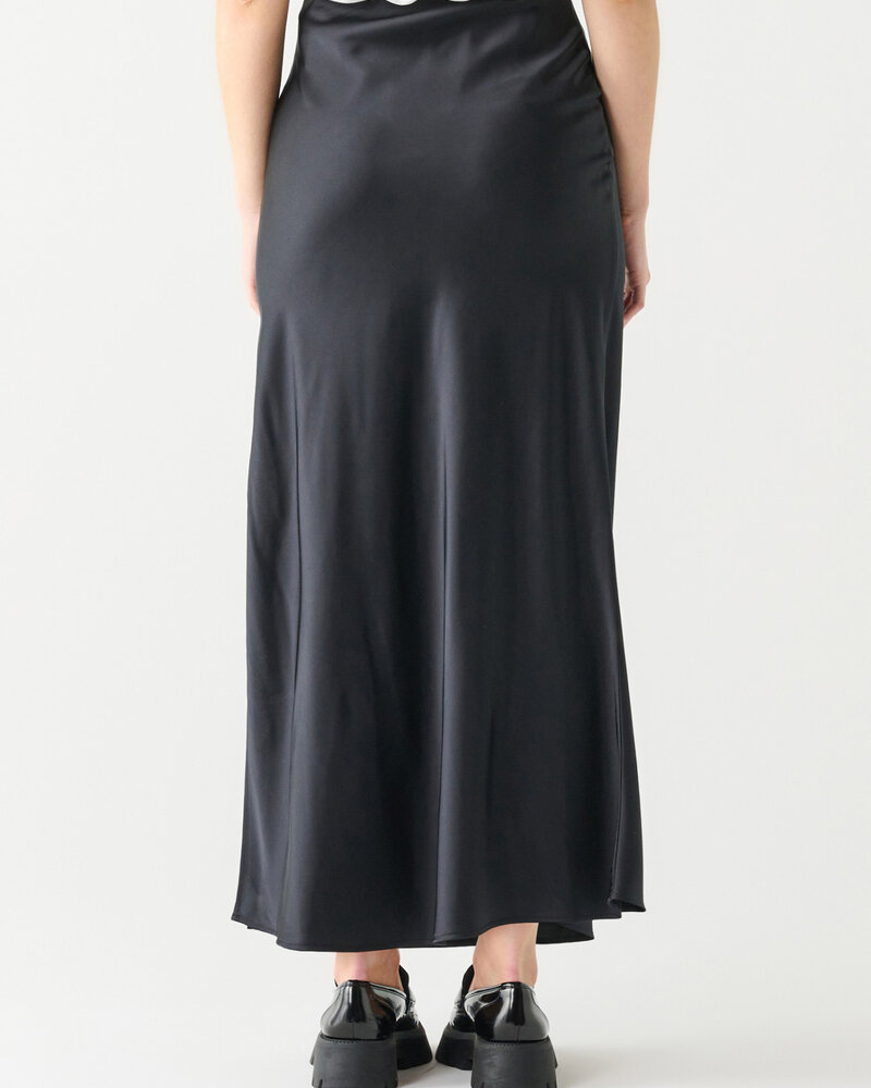 Addison Satin Skirt | Black