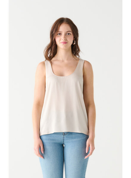 Delilah Scoop Neck Tank | Pearl