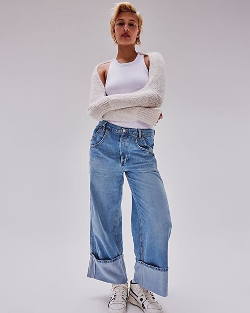 Free People Final Countdown Cuffed Low-Rise Jeans | Wire