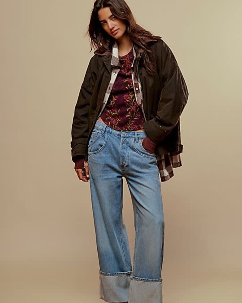 Free People Final Countdown Cuffed Low-Rise Jeans | Wire