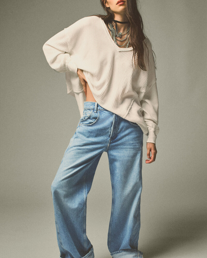 Free People Final Countdown Cuffed Low-Rise Jeans | Wire