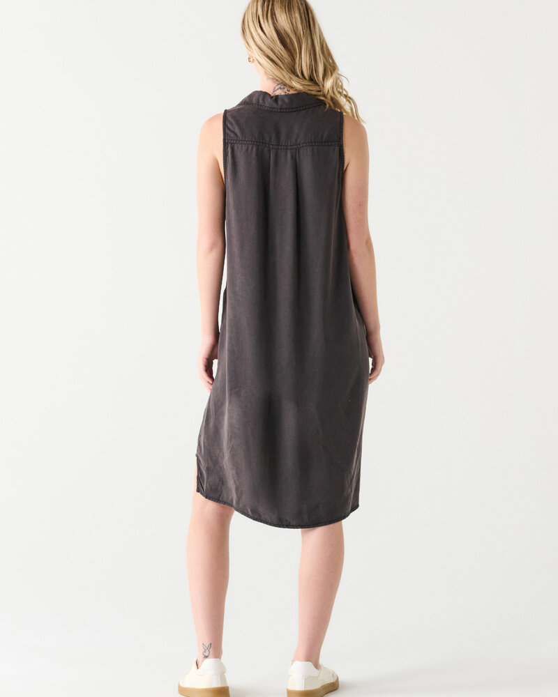 Alora Tencel Mini Dress | Black