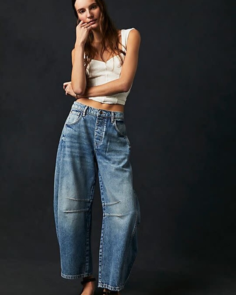 Free People Good Luck Mid-Rise Barrel Jeans | Beam