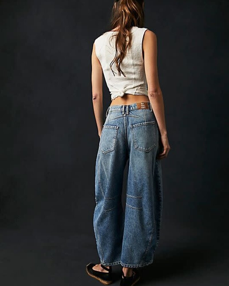 Free People Good Luck Mid-Rise Barrel Jeans | Beam