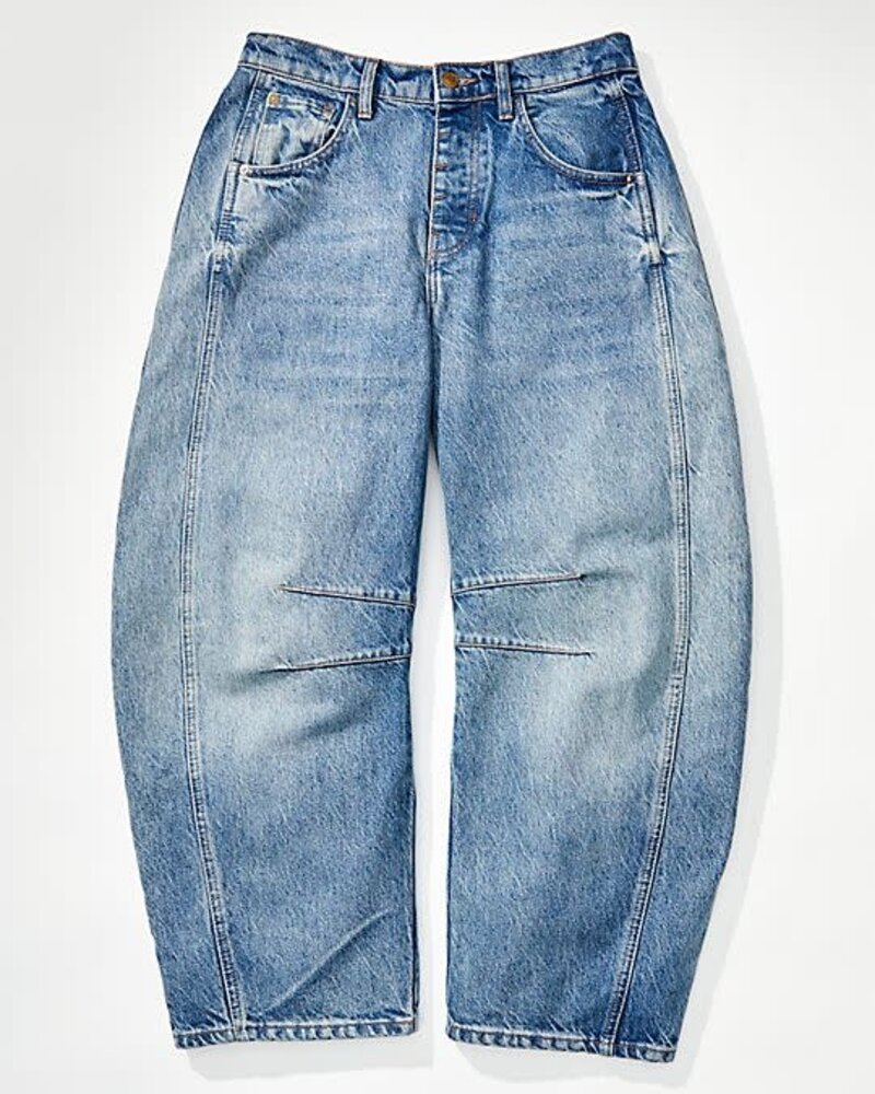 Free People Good Luck Mid-Rise Barrel Jeans | Beam