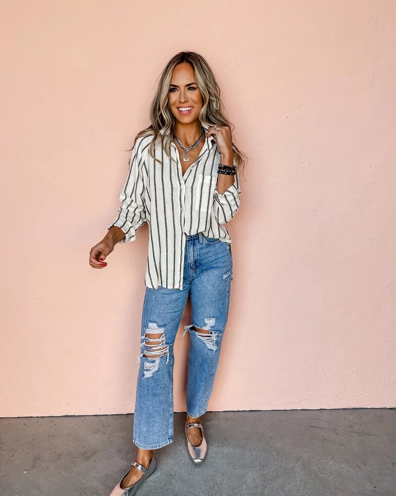 Z Supply Perfect Striped Linen Top