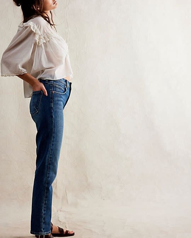 Free People Leila High-Rise Leggy Slim Jeans