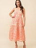 Sweet Rosette Lace Dress | Coral