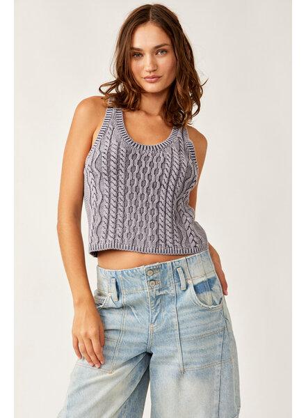 Free People High Tide Cable Tank | Sky