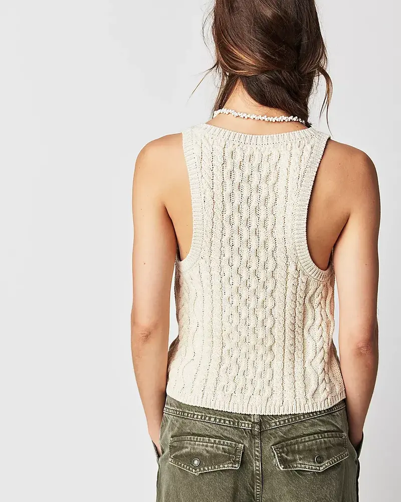 Free People High Tide Cable Tank | Tea