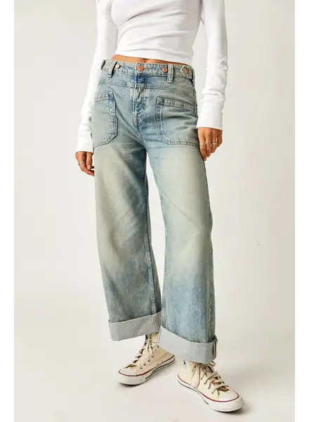 Free People Palmer Cuffed Jeans | La La Land