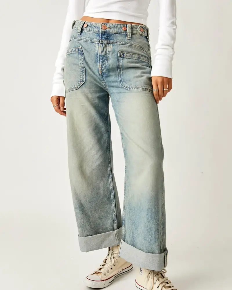Free People Palmer Cuffed Jeans | La La Land