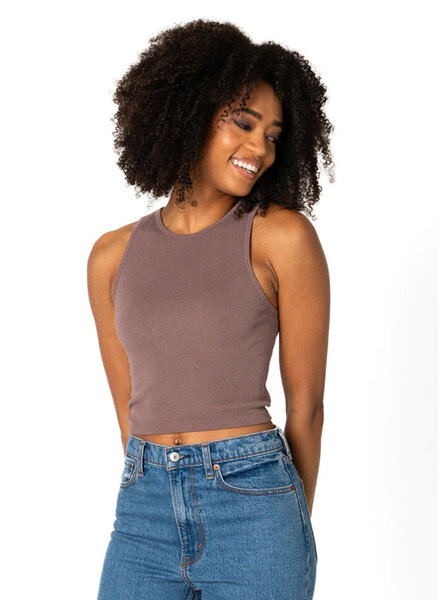 Bamboo Ribbed Tank | Chestnut