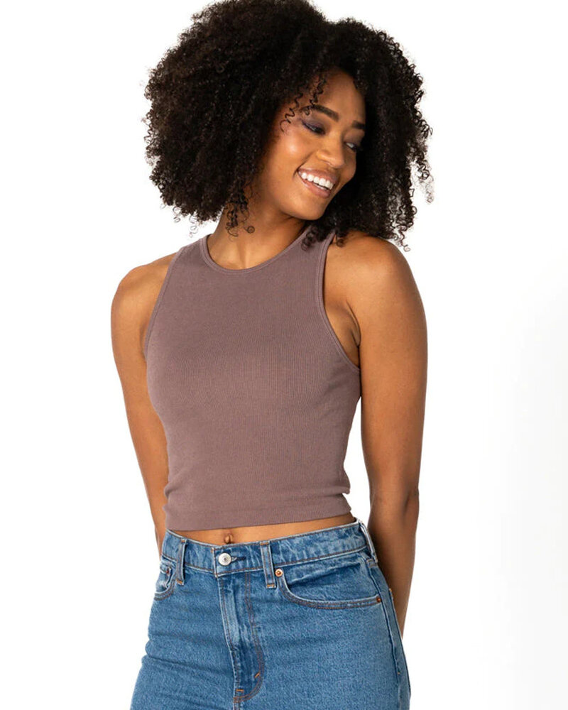 Bamboo Ribbed Tank | Chestnut