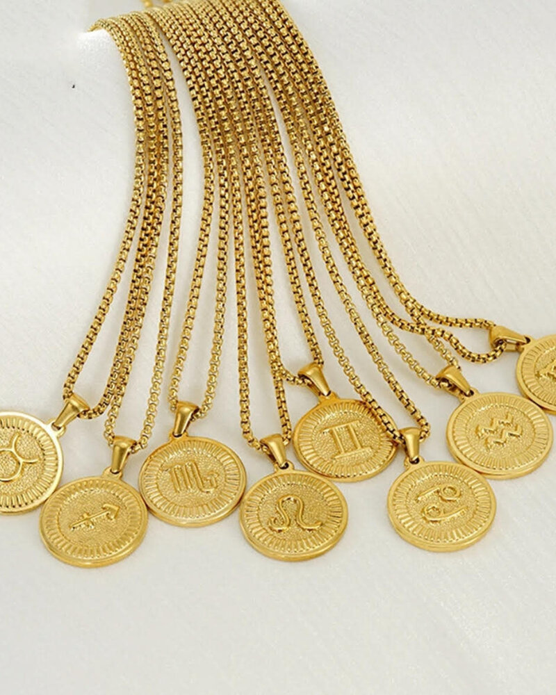 Zodiac Necklace | Gold