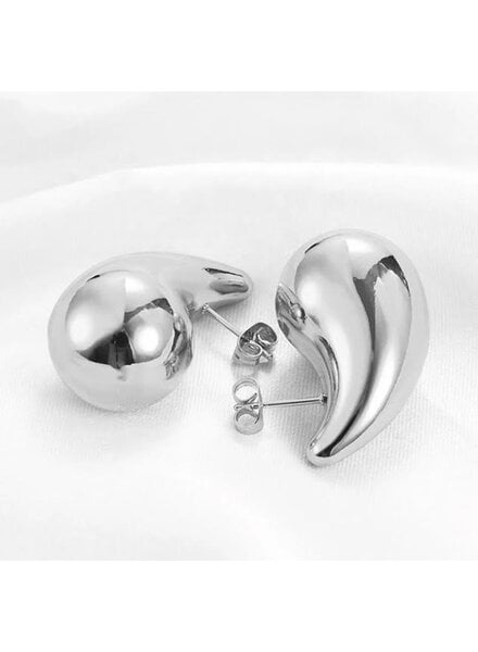 Viola Teardrop Earrings | Silver