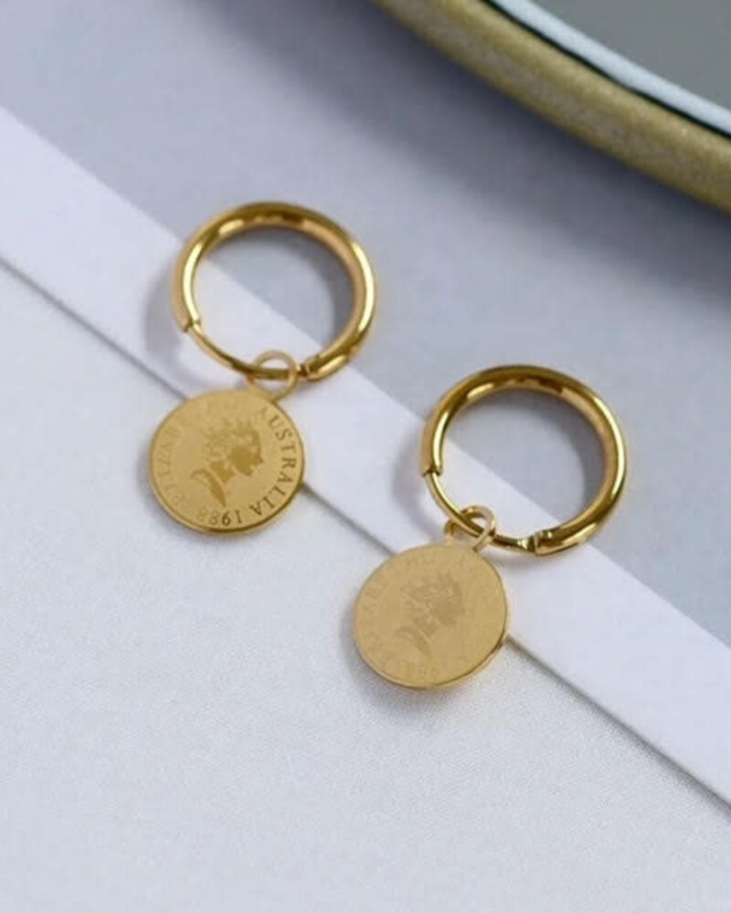 Elizabeth Coin Earring | 18K Gold