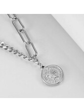 England Coin Necklace | Silver