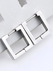 Geo Square Earring | Silver