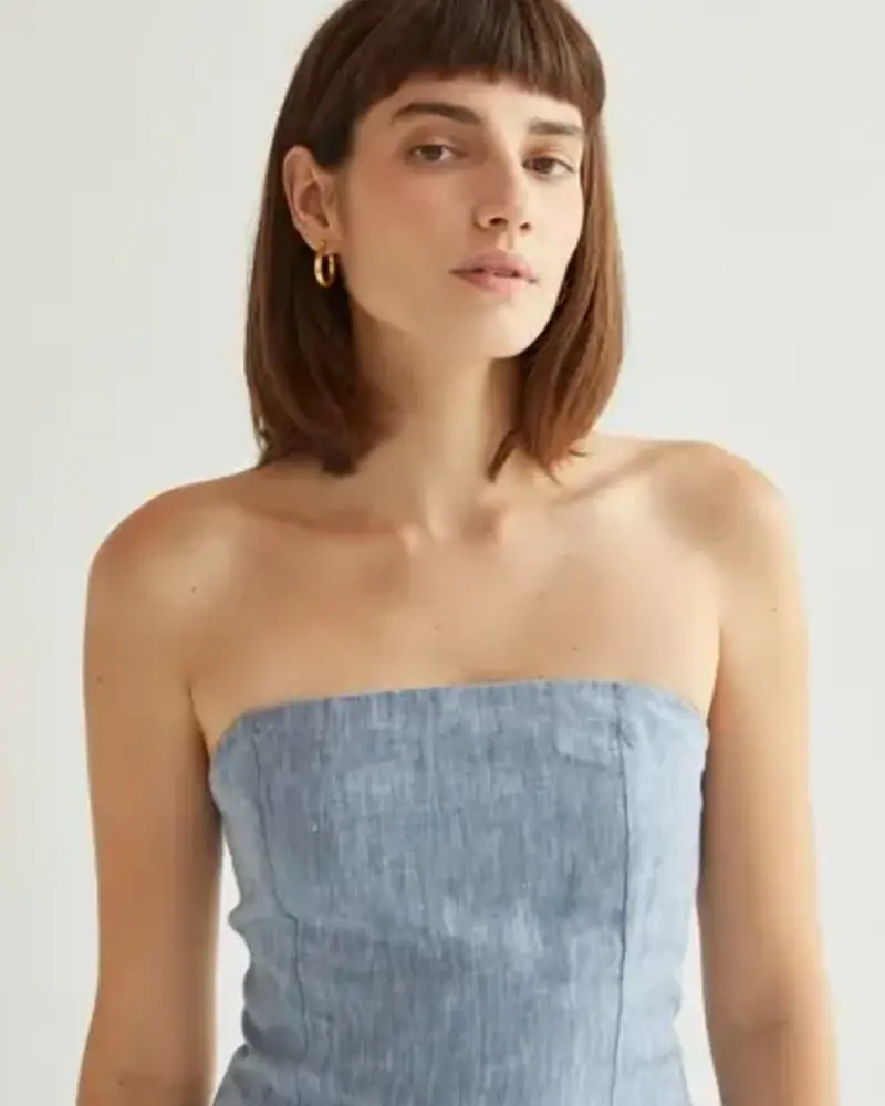 Sofia Linen Midi Dress