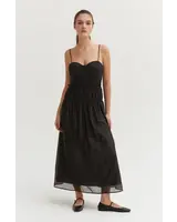 Lucy Tencel Blend Midi Dress | Black