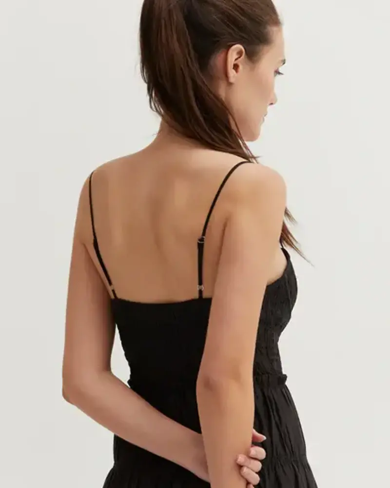 Lucy Tencel Blend Midi Dress | Black