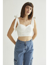 Bella Embroidered Sweetheart Bustier Top