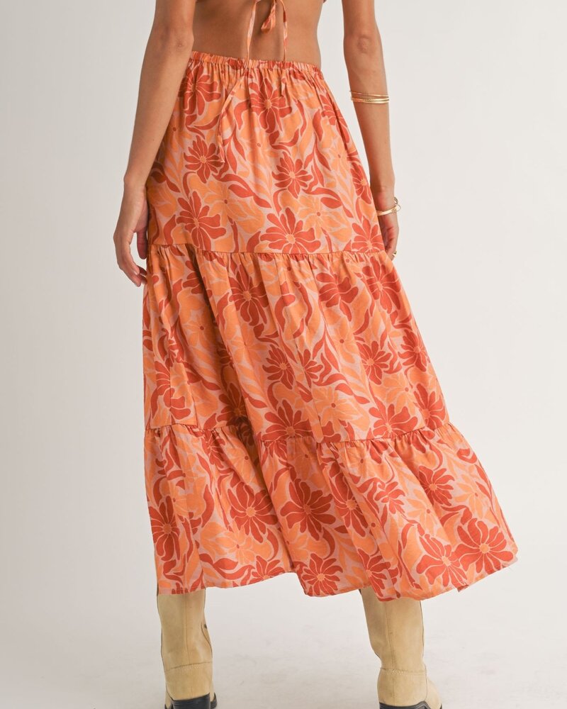 Hot Spot Tiered Maxi Skirt