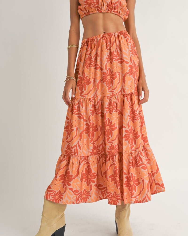 Hot Spot Tiered Maxi Skirt