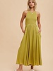 Lennie Linen Halter Maxi | Pistachio