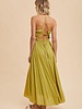 Lennie Linen Halter Maxi | Pistachio