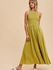 Lennie Linen Halter Maxi | Pistachio
