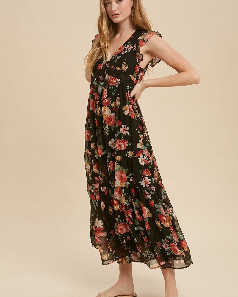Rebecca Ruffle Maxi Dress