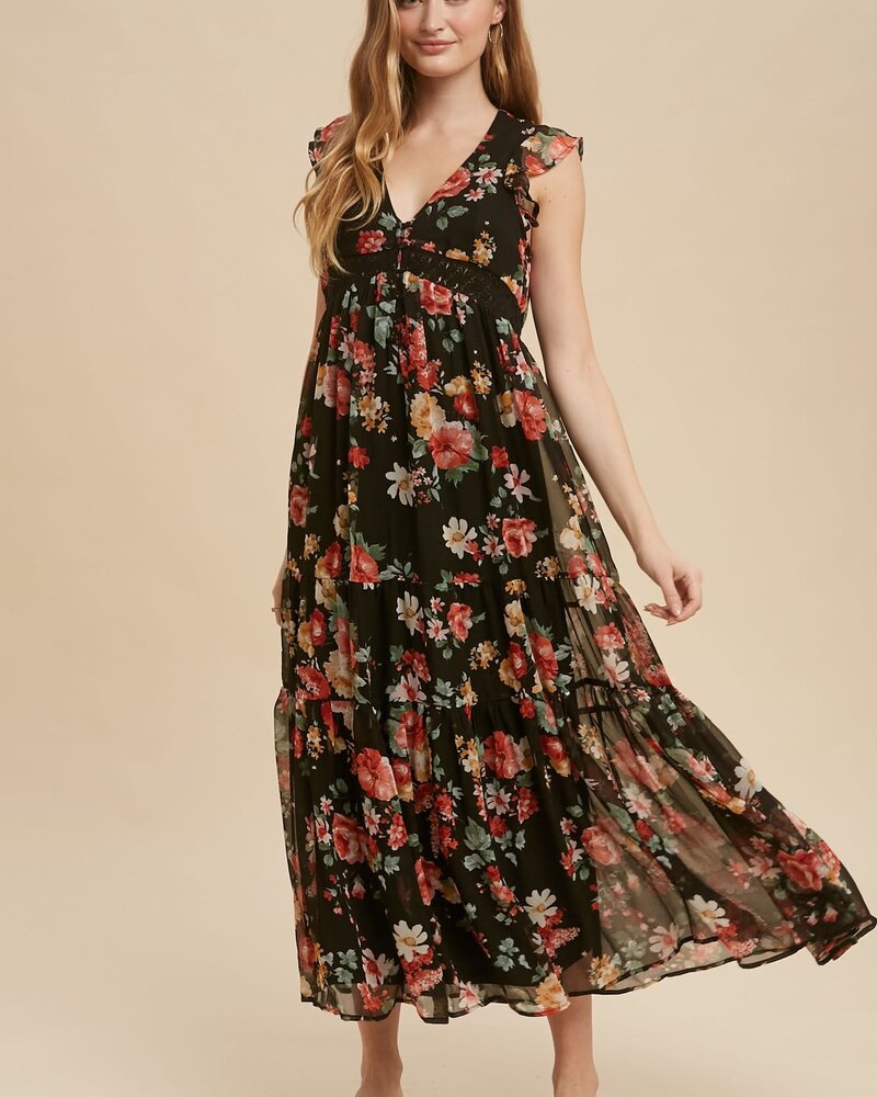 Rebecca Ruffle Maxi Dress