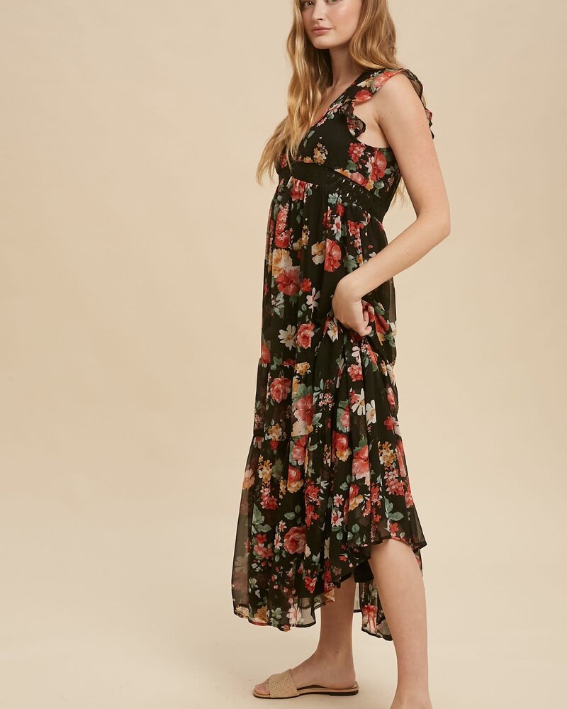 Rebecca Ruffle Maxi Dress