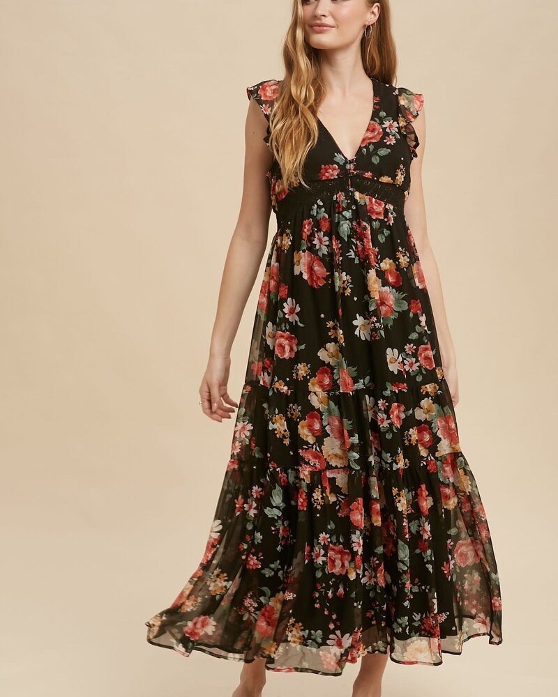 Rebecca Ruffle Maxi Dress