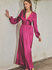 Satin Ruched Waist Maxi Dress