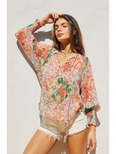 Flower Patch Flowy Blouse