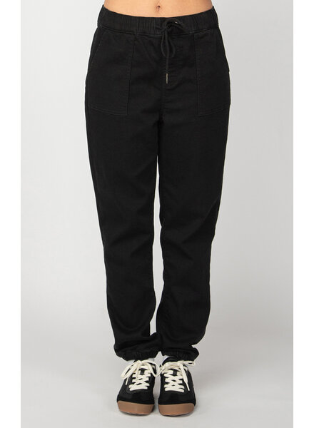 Riley Knit Denim Jogger | Sharp Black