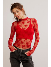 Free People Lady Lux Layering Top | Razor Red